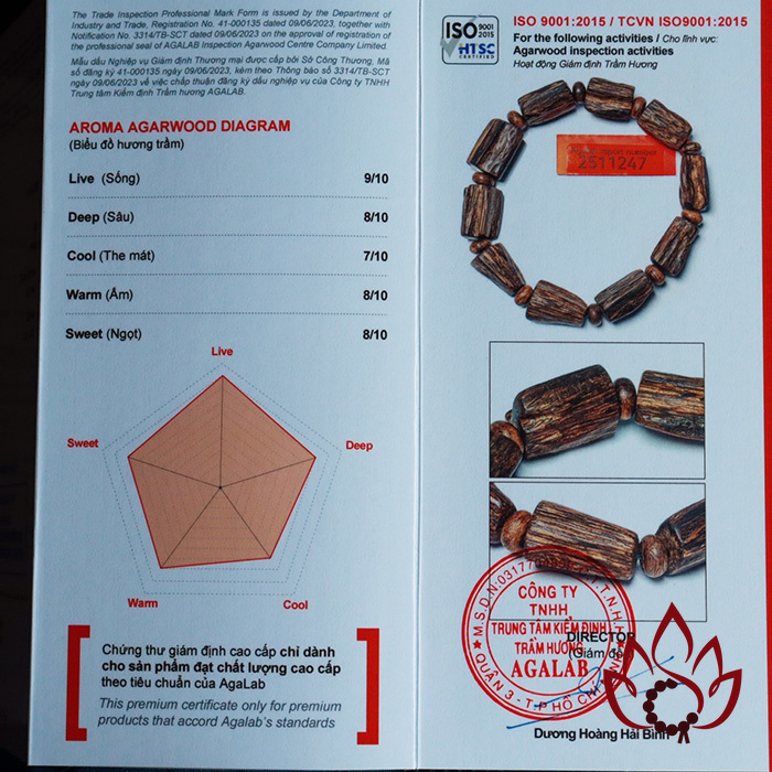 Vòng Trầm Hương Hạt Trúc Thô | Trầm Bì Rễ Cận Chìm